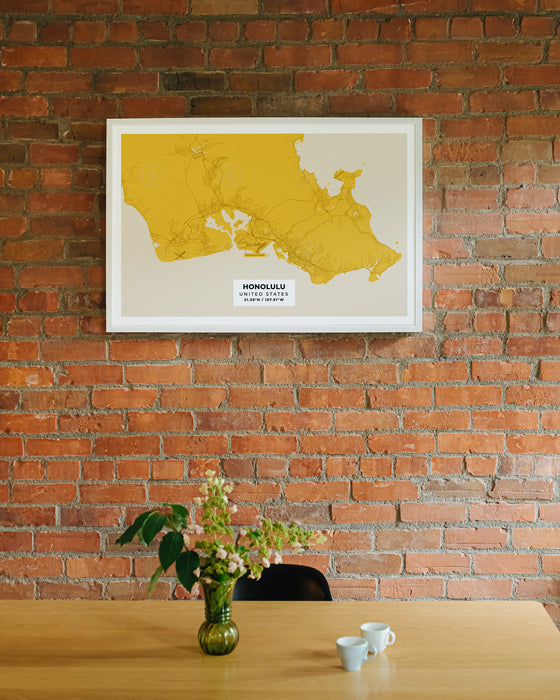 Honolulu City Map Poster