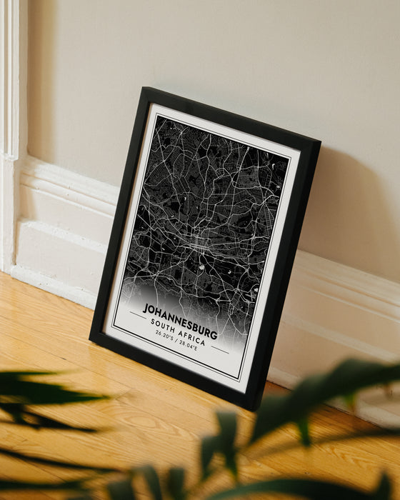 Johannesburg City Map Poster