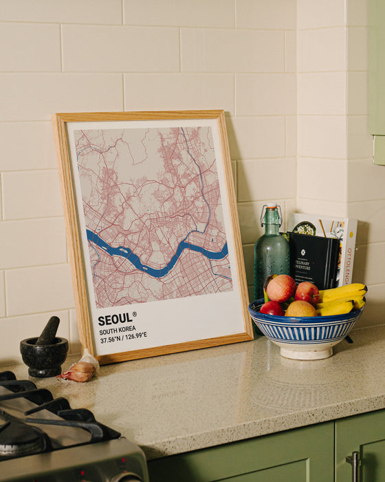 Seoul City Map Poster