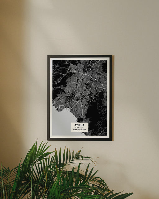 Athens City Map Poster