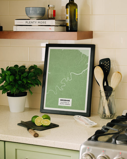 Brisbane City Map Poster