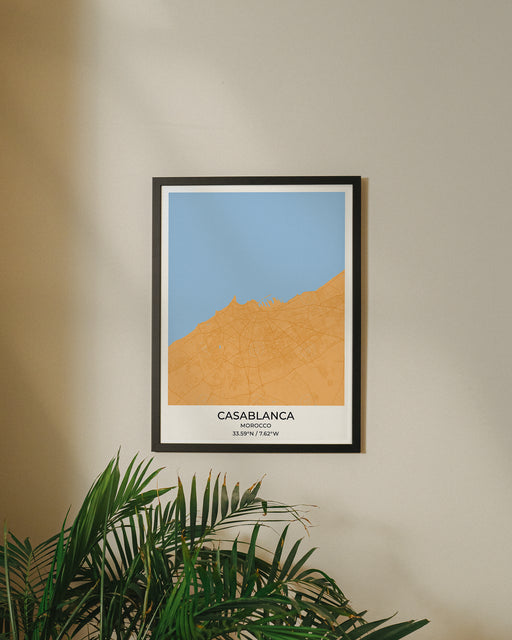 Casablanca City Map Poster