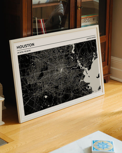 Houston City Map Poster