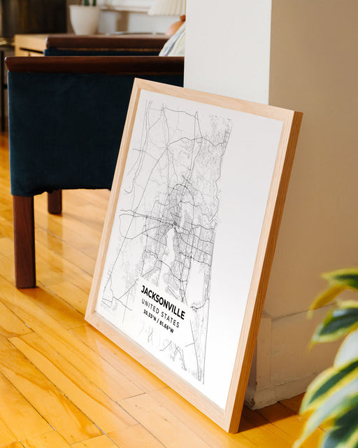 Jacksonville City Map Poster