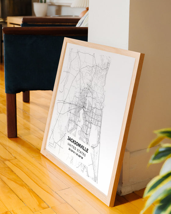 Jacksonville City Map Poster