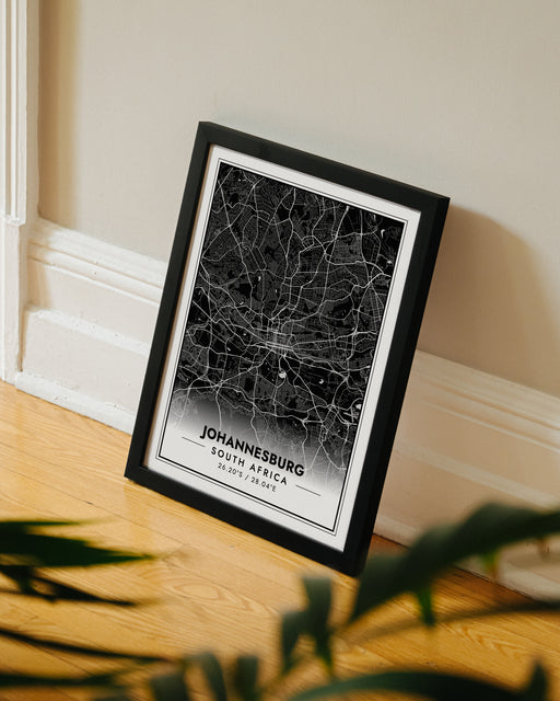 Johannesburg City Map Poster