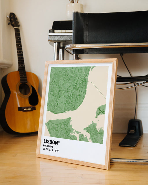 Lisbon City Map Poster