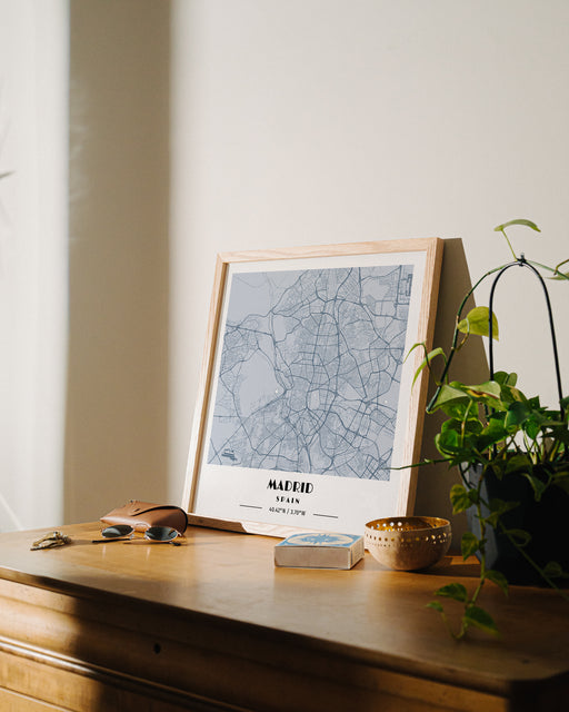 Madrid City Map Poster