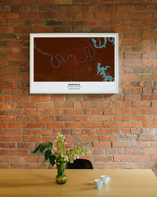 Nashville City Map Poster