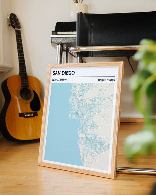 San Diego City Map Poster