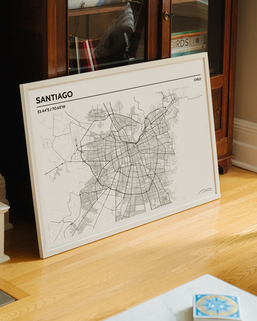 Santiago City Map Poster