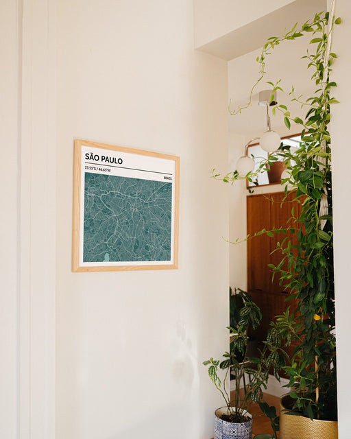Sao Paulo City Map Poster