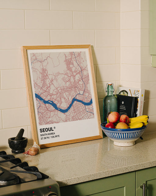 Seoul City Map Poster